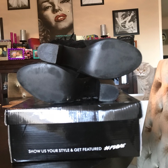 Public Desire Lidida Fringe Heeled Boots - Picture 7 of 8